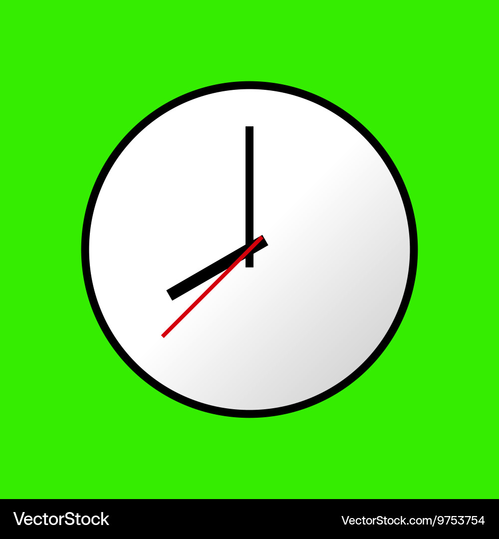 Clock icon flat design eps10 Royalty Free Vector Image