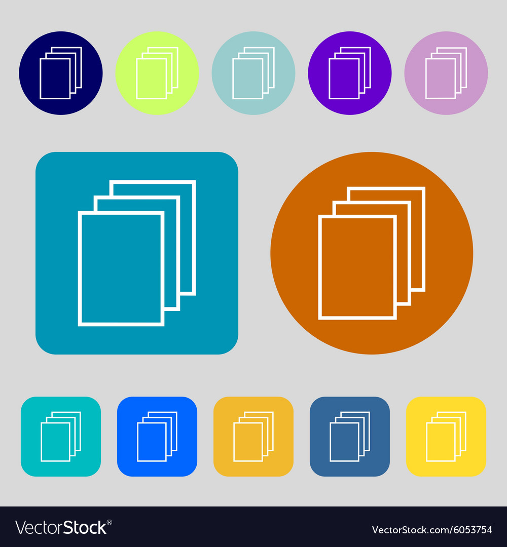 Copy file sign icon duplicate document symbol 12 Vector Image
