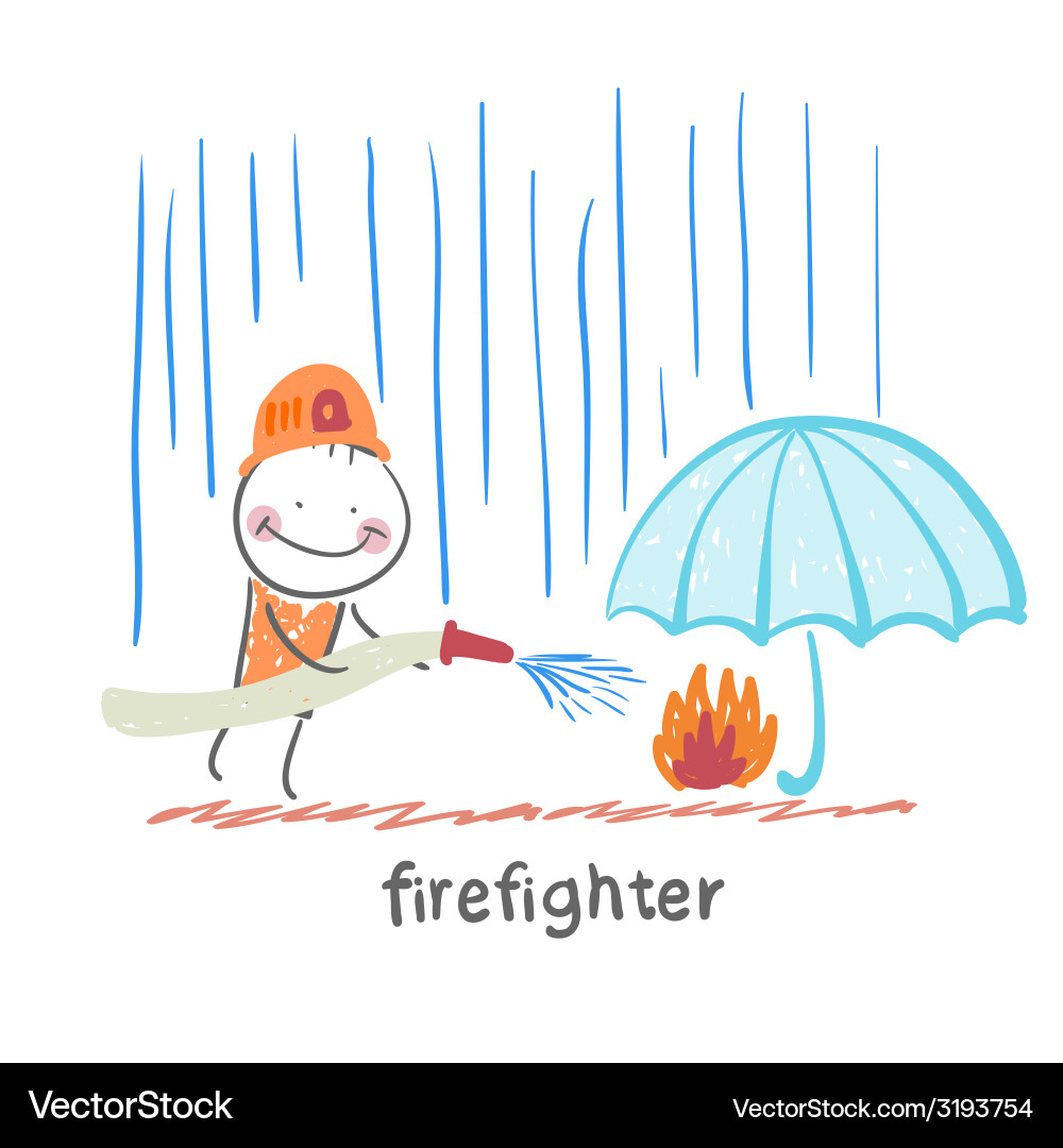 Firefighter Royalty Free Vector Image - VectorStock