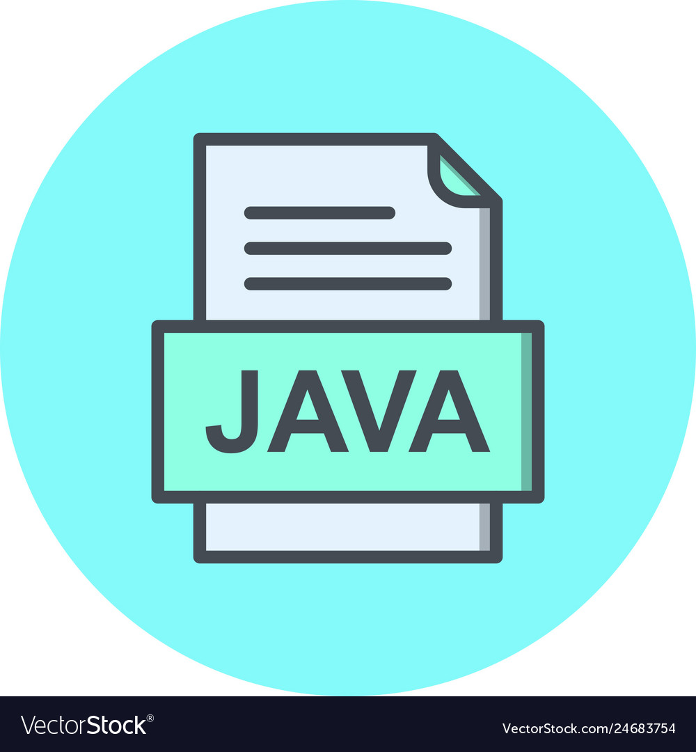 Java file document icon Royalty Free Vector Image