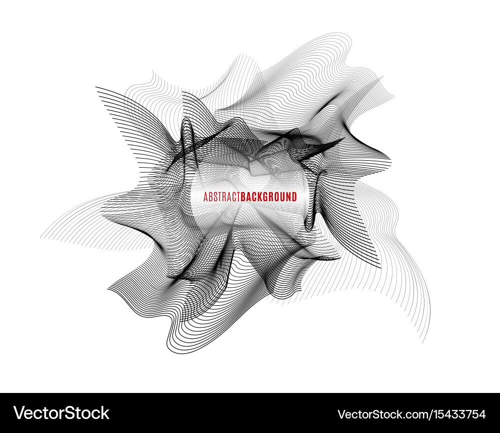Monochrome wave surface Royalty Free Vector Image