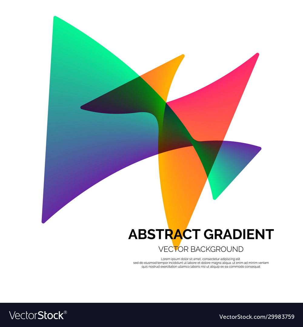 Abstract geometric gradient poster background Vector Image