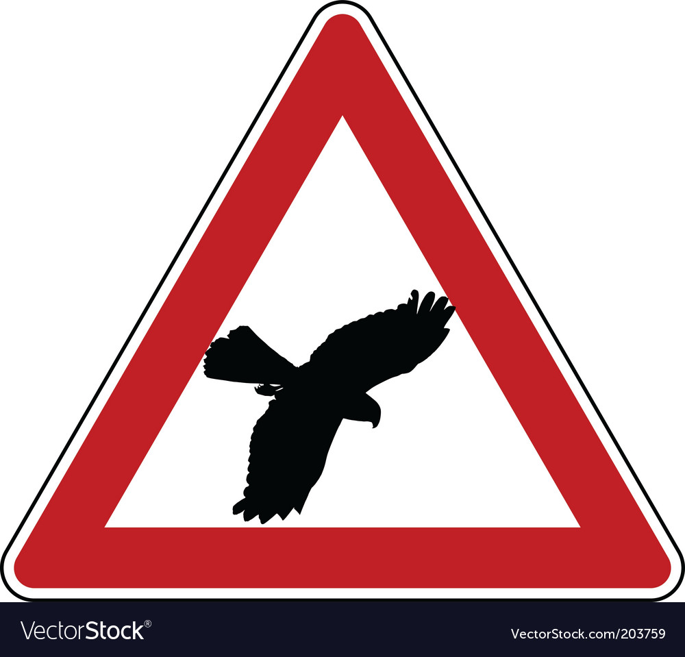 Bird swoop warning sign