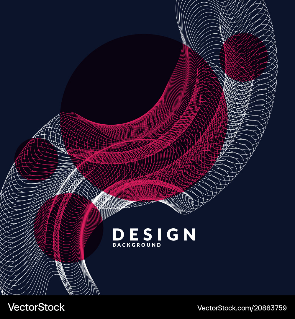 Bright abstract background with a dynamic waves Vector Image