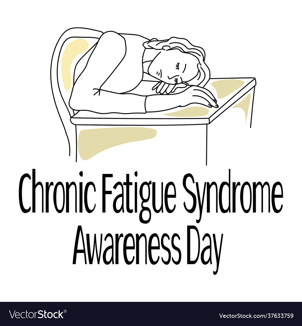 Chronic fatigue syndrome awareness day schematic Vector Image