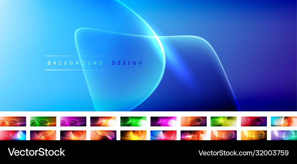 Collection abstract backgrounds - liquid Vector Image
