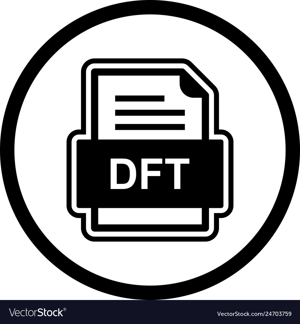 Dft file document icon Royalty Free Vector Image