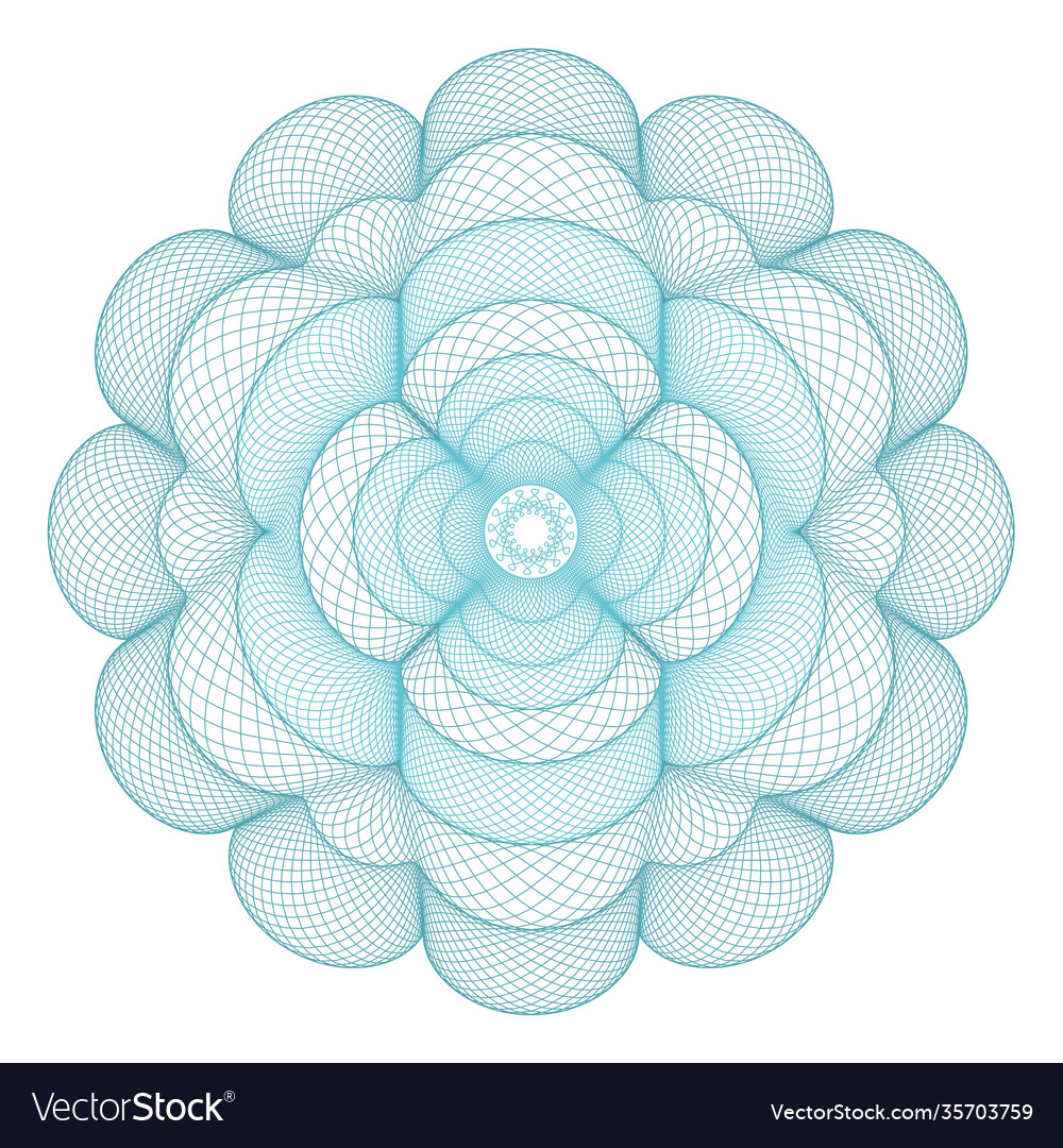 Guilloche rosette a template for protection