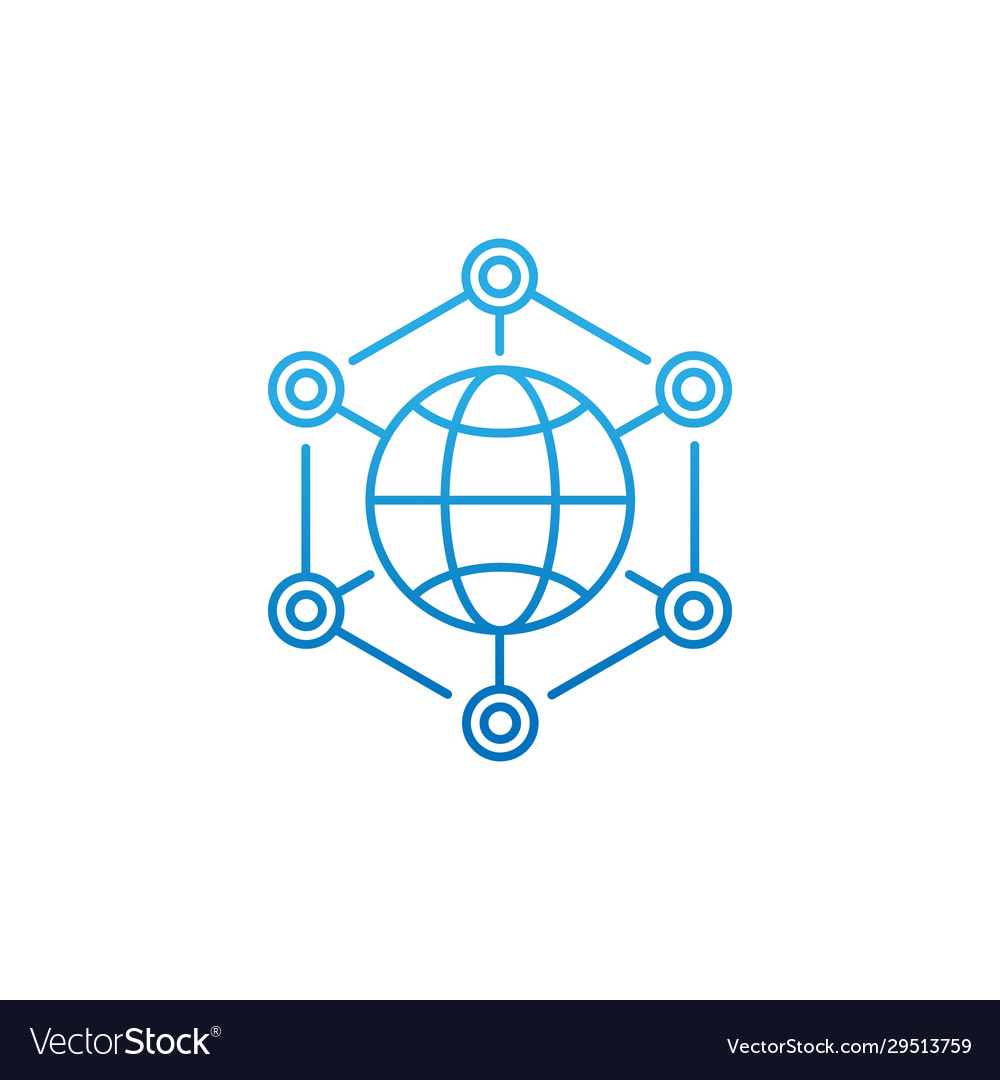 Network icon design flat symbol