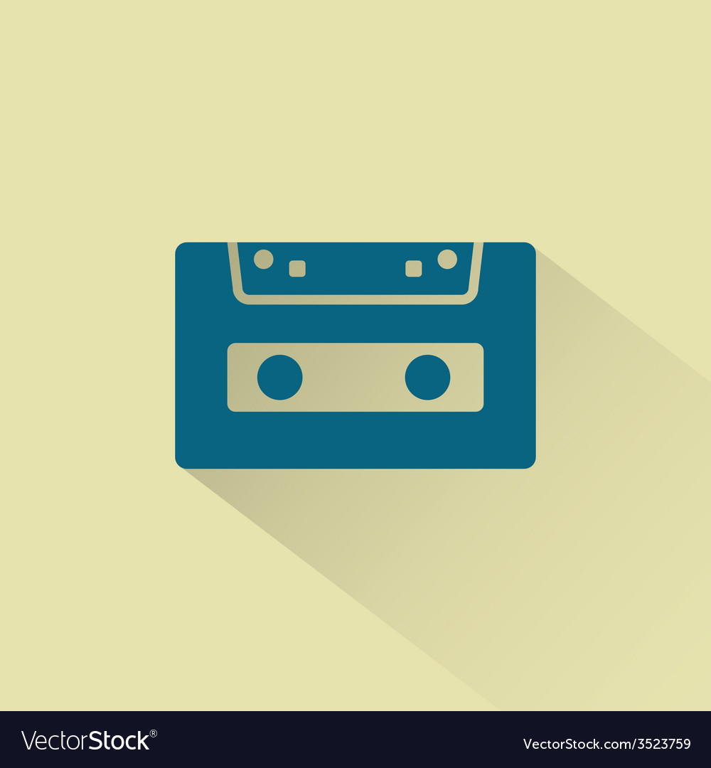 Retro audio cassette icon