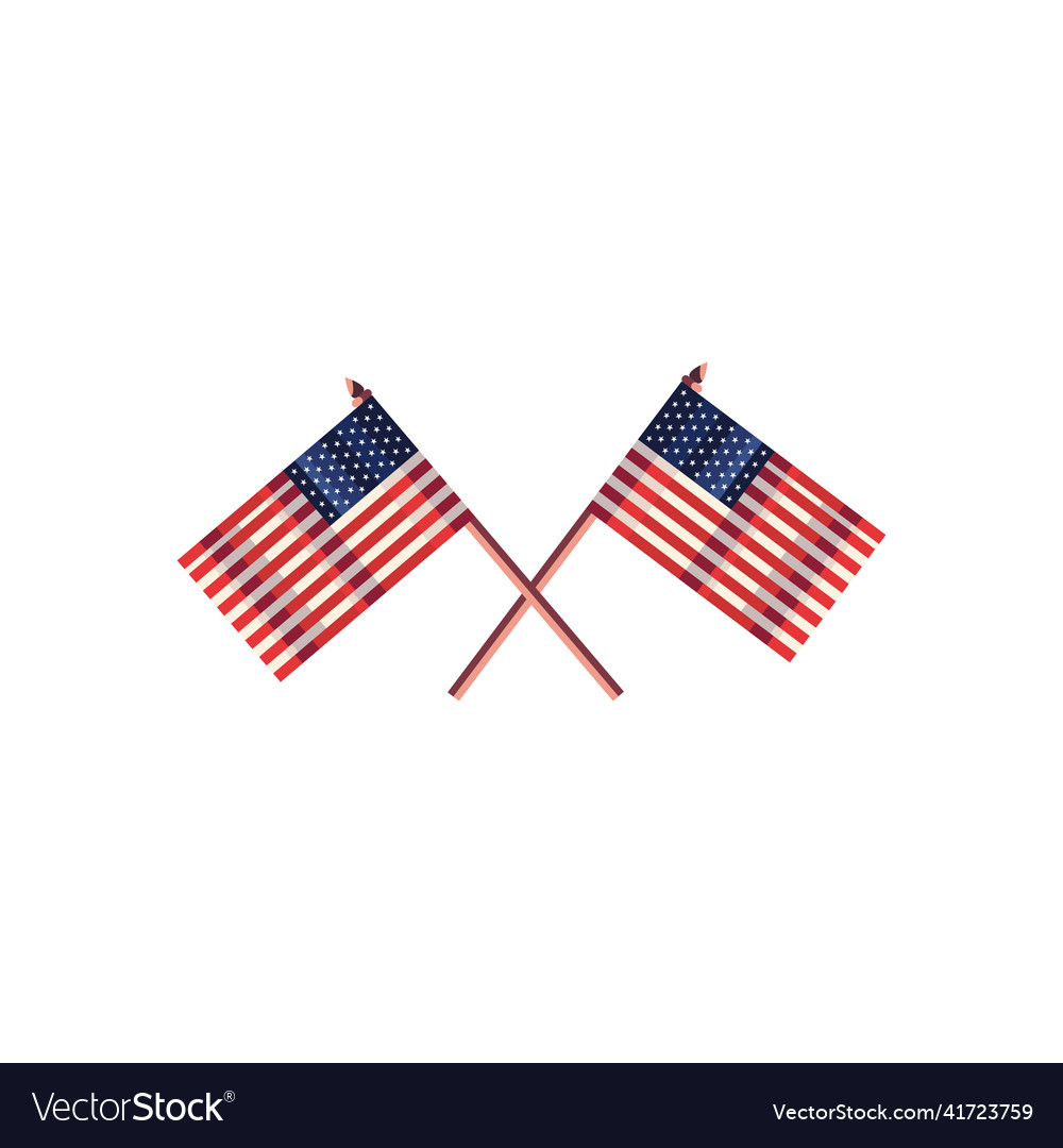 Two american flags