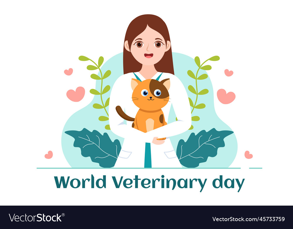 World veterinary day on april 29 with doctor Vector Image