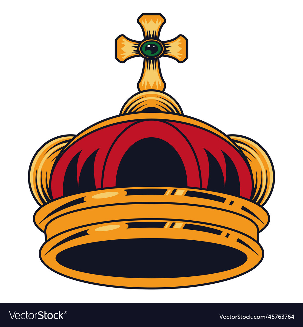 Crown with golden cross