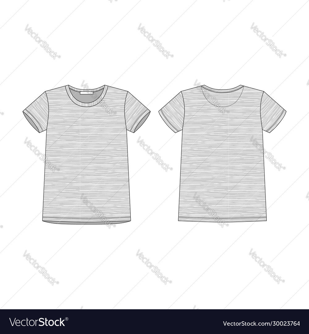 Gray melange T-Shirt für Frauen isoliert