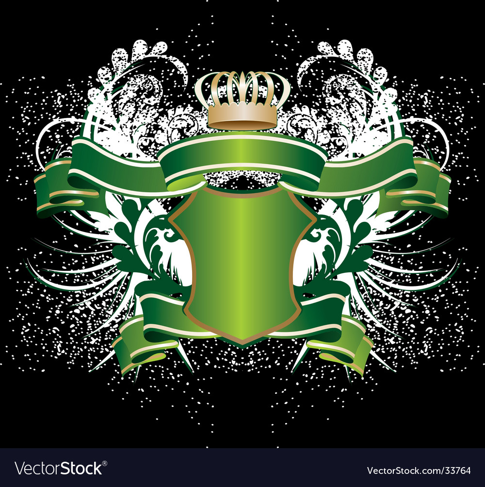 Heraldry shield and banner Royalty Free Vector Image