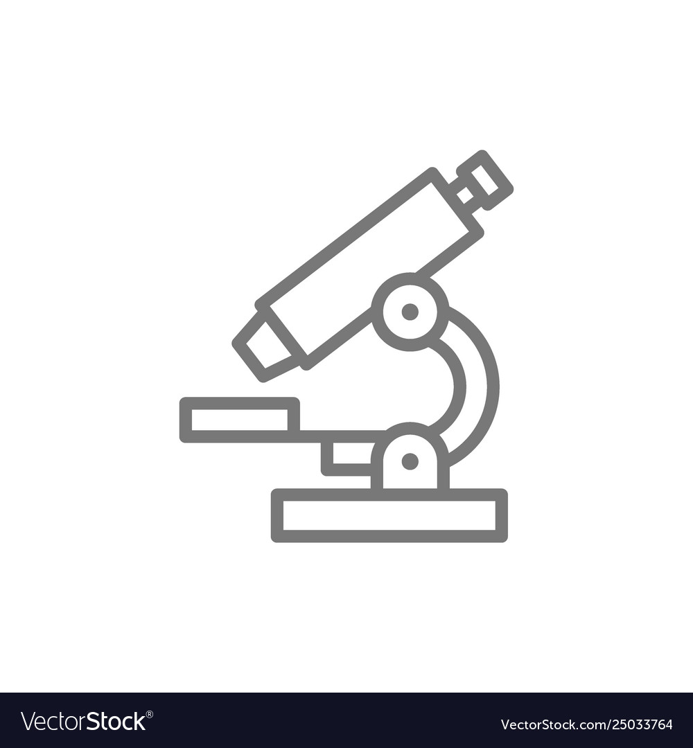 Microscope line icon