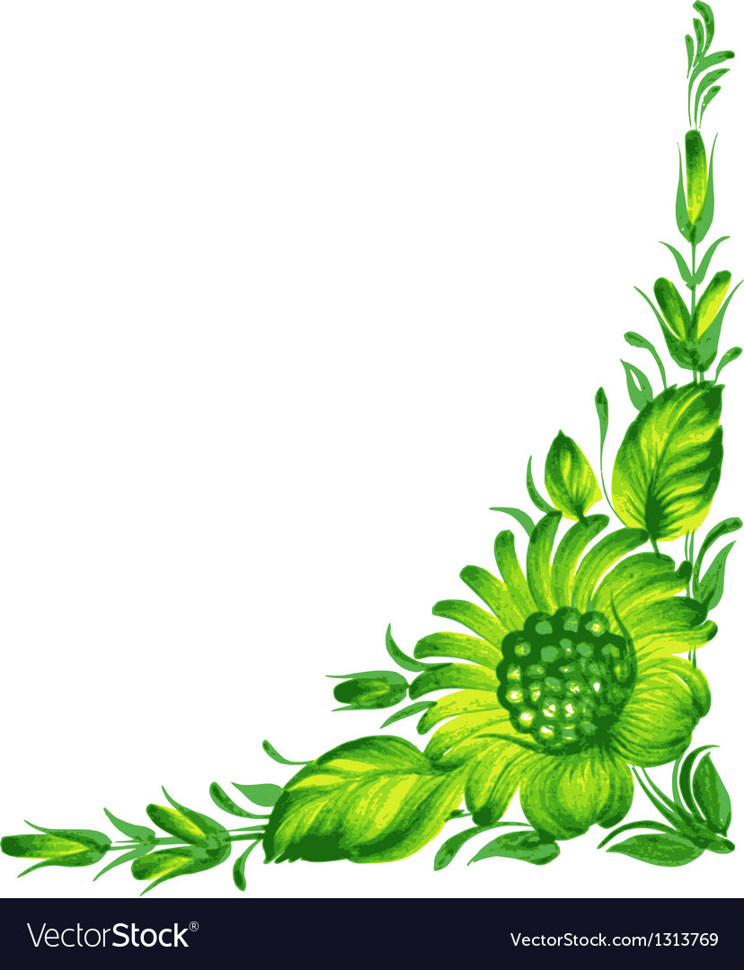 Download Corner flower Royalty Free Vector Image - VectorStock