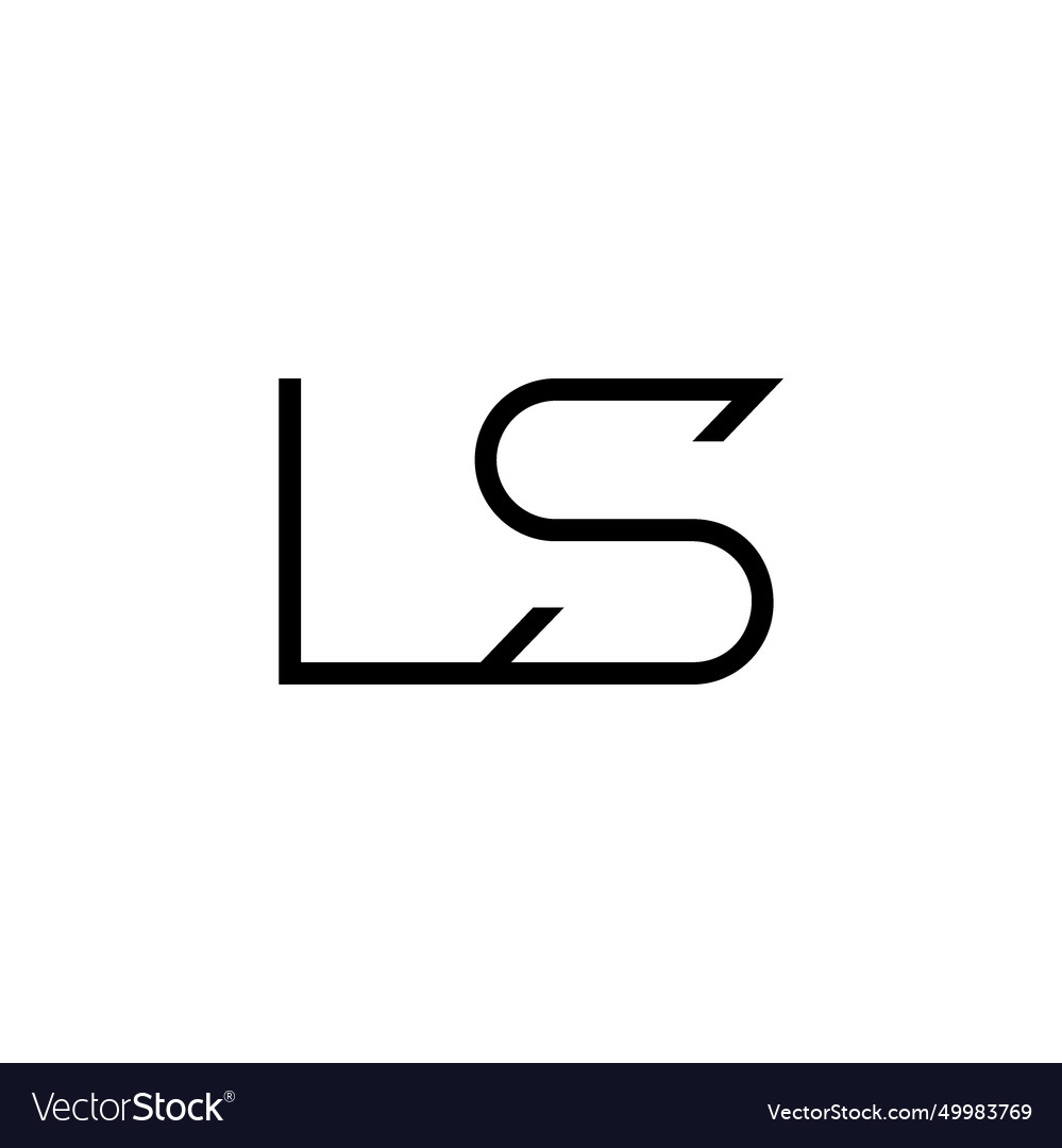 Minimal letters ls logo design Royalty Free Vector Image