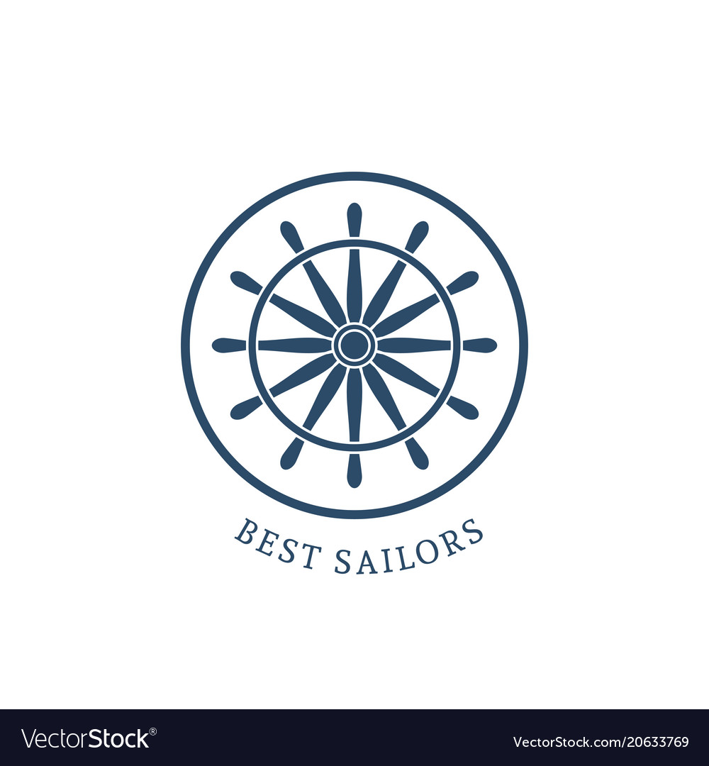 Retro nautical logo template