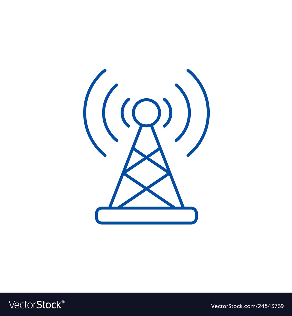 Wireless connection line icon concept Royalty Free Vector