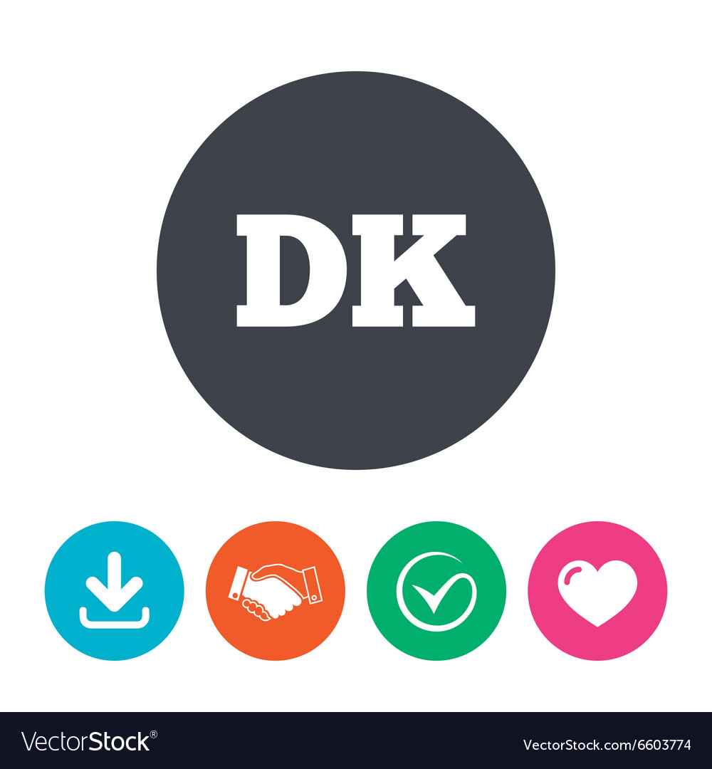 Denmark language sign icon dk translation