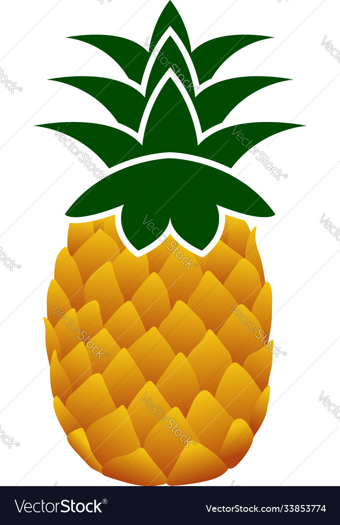 Icon pineapple in ui colors Royalty Free Vector Image