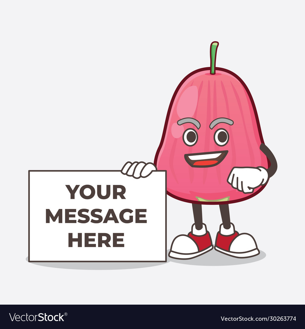 Java apple cartoon mascot character holding Vector Image