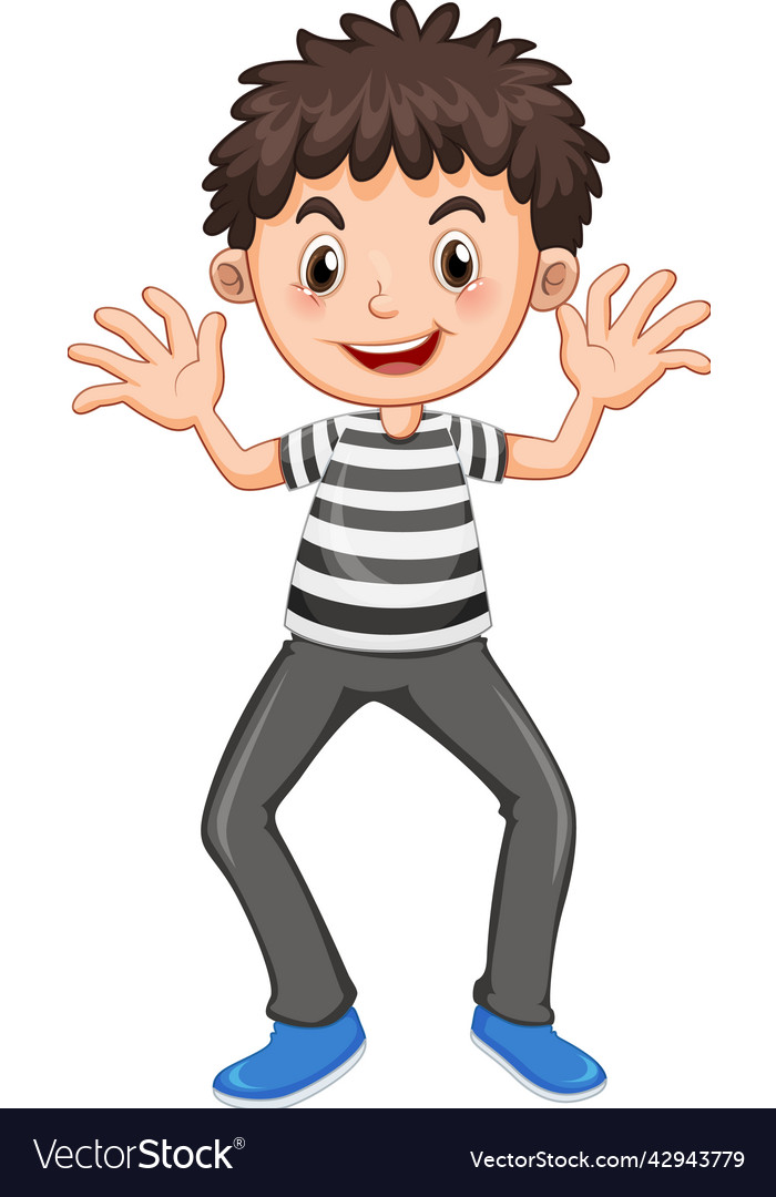 A boy in standing posture cartoon character Vector Image