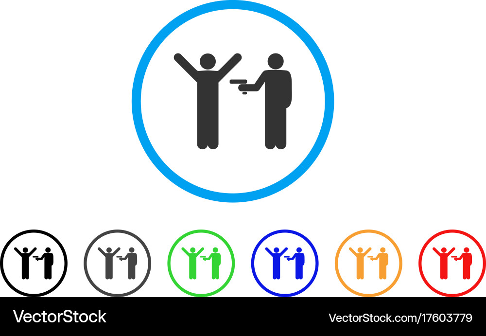 Crime robbery rounded icon Royalty Free Vector Image