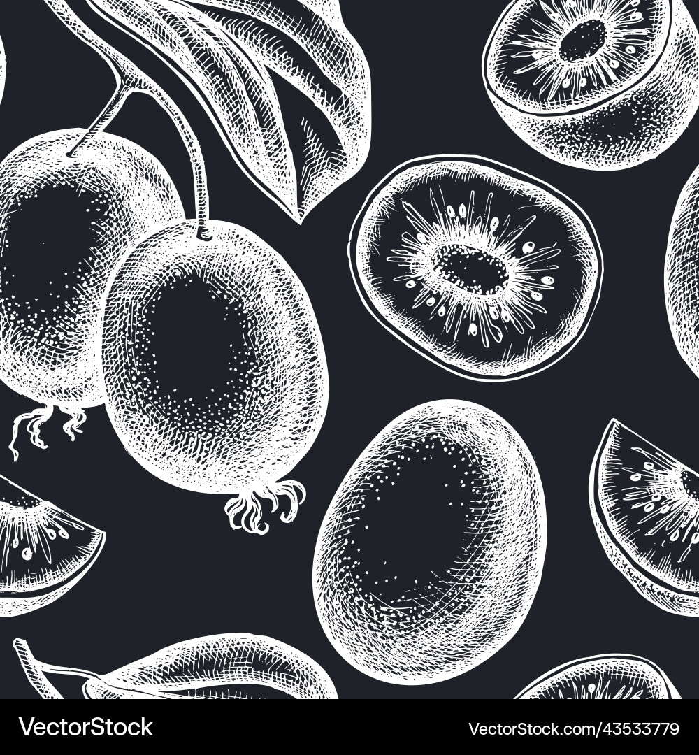 Fruits seamless pattern background design Vector Image