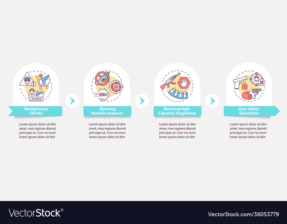 Gun control infographic template