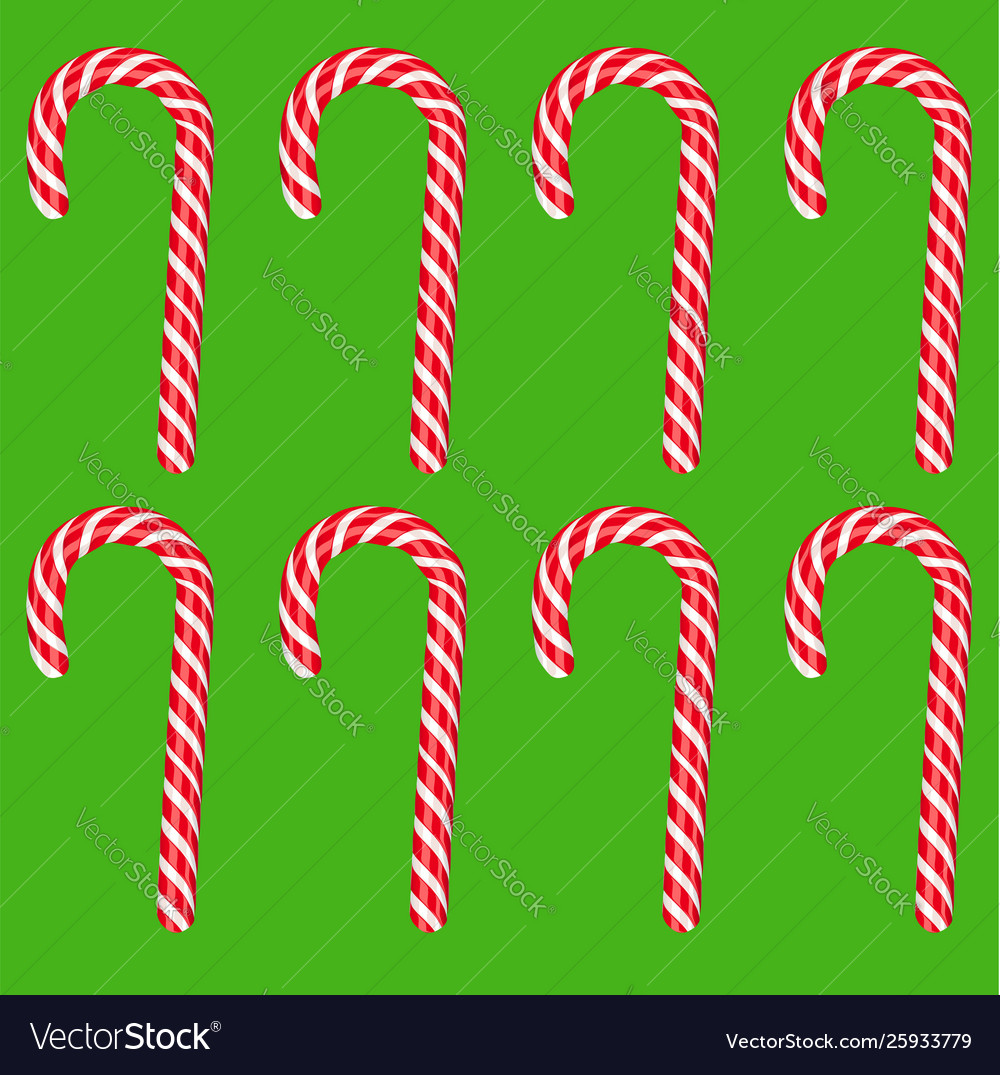 High detailed red candy cane Royalty Free Vector Image