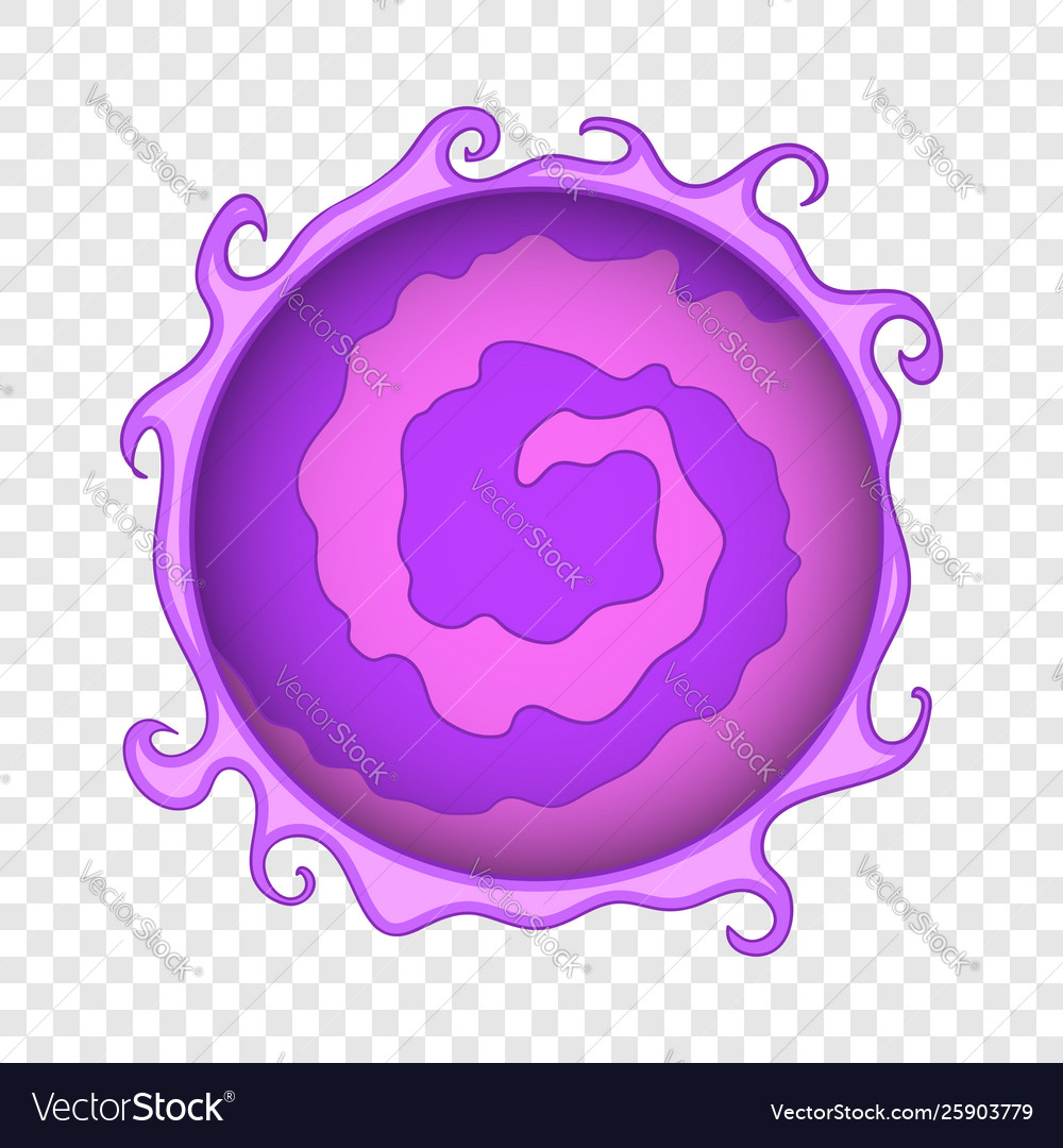 Purple planet icon cartoon style Royalty Free Vector Image