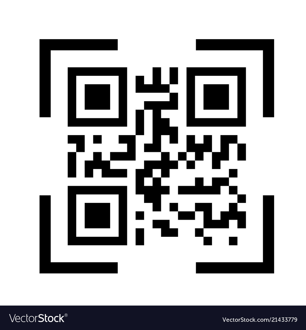 Qr code on white background - quick response Vector Image