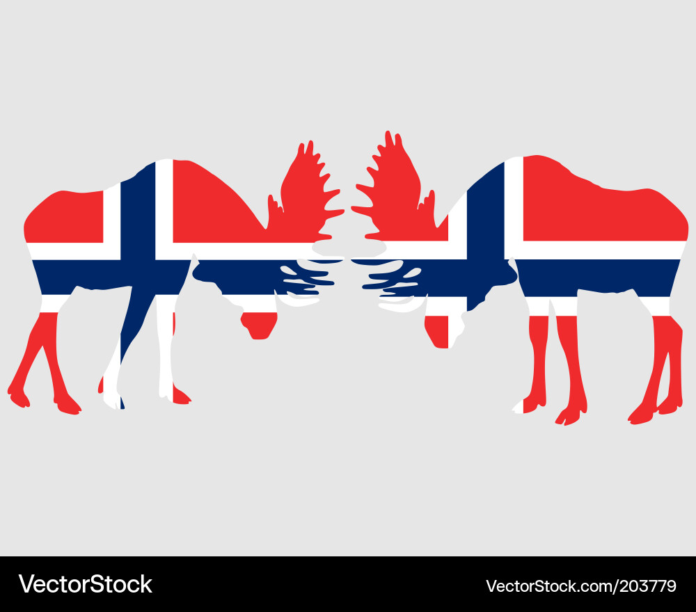 Rutting moose's Royalty Free Vector Image - VectorStock