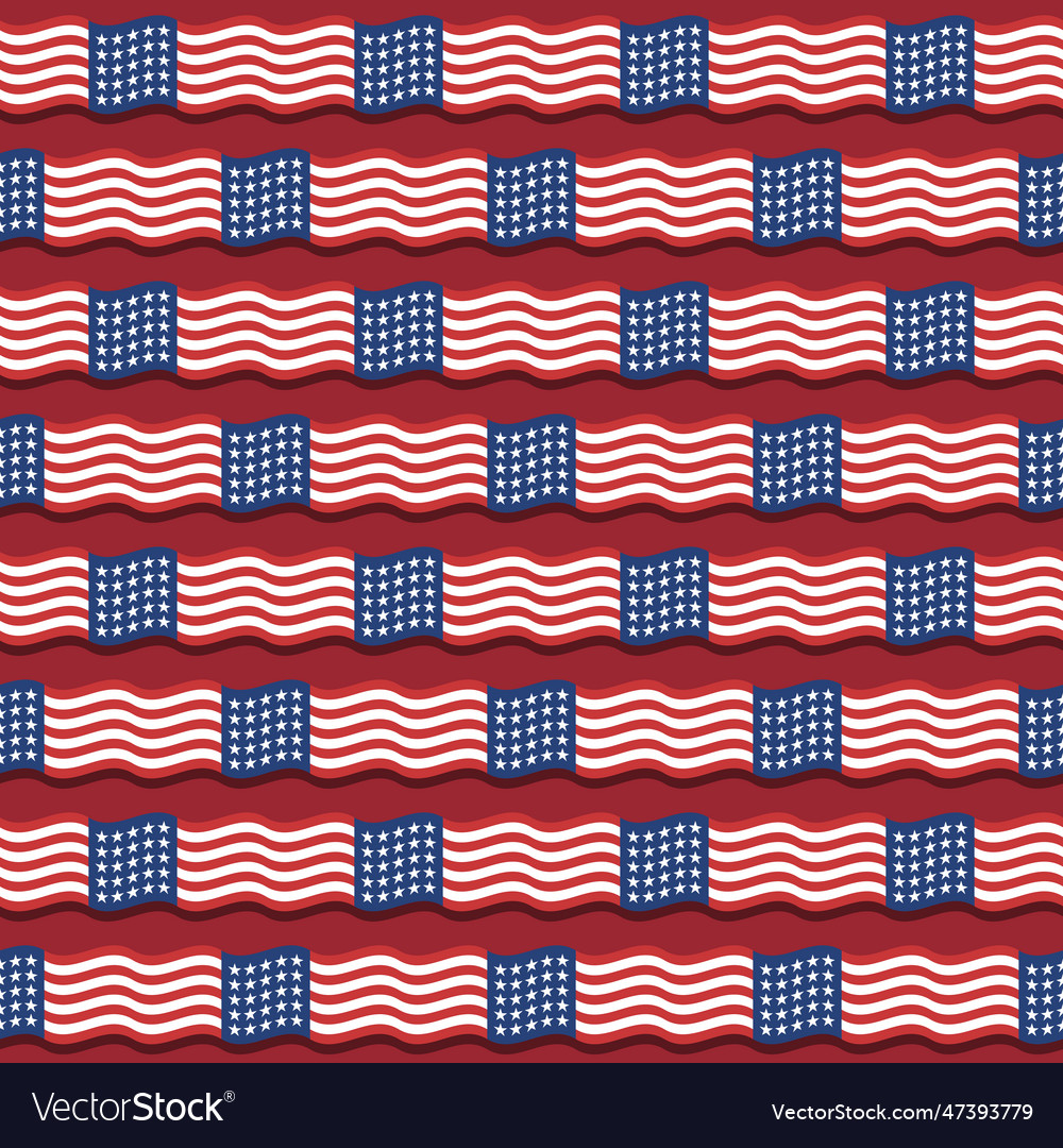 Seamless pattern with usa flag Royalty Free Vector Image