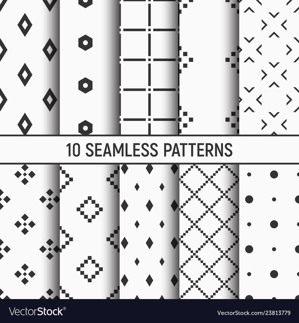 Set of ten seamless patterns