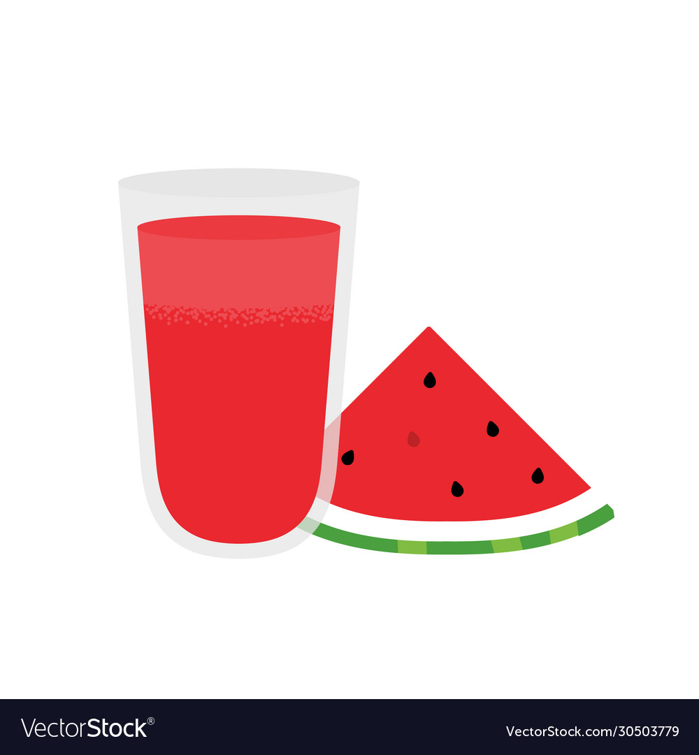 Watermelon Juice And Slice Royalty Free Vector Image