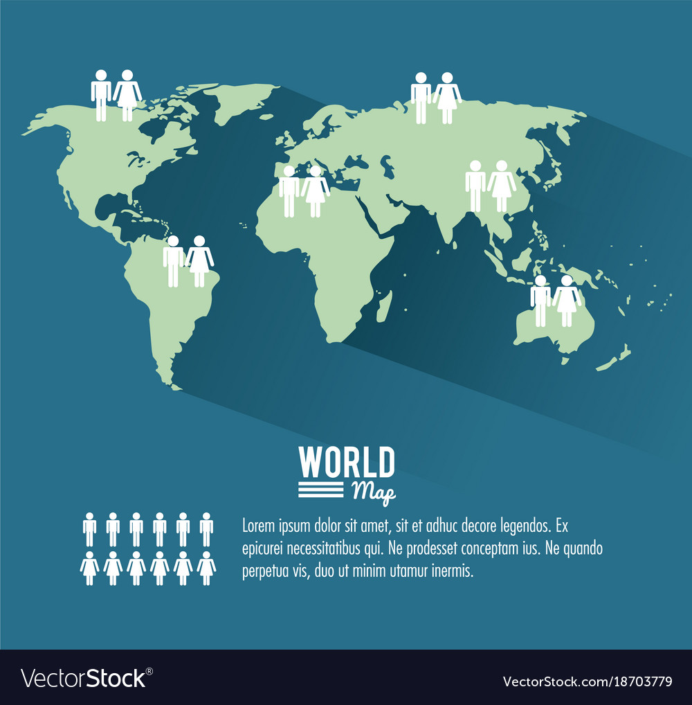 World map infographic