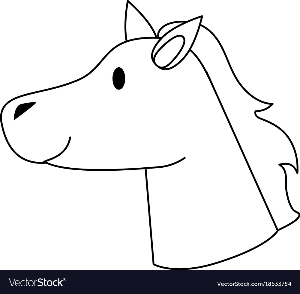 Cute horse cartoon Royalty Free Vector Image - VectorStock