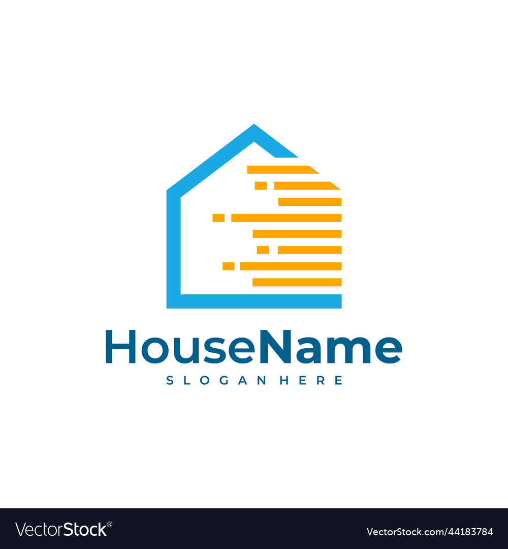 Fast house logo designs concept tech home