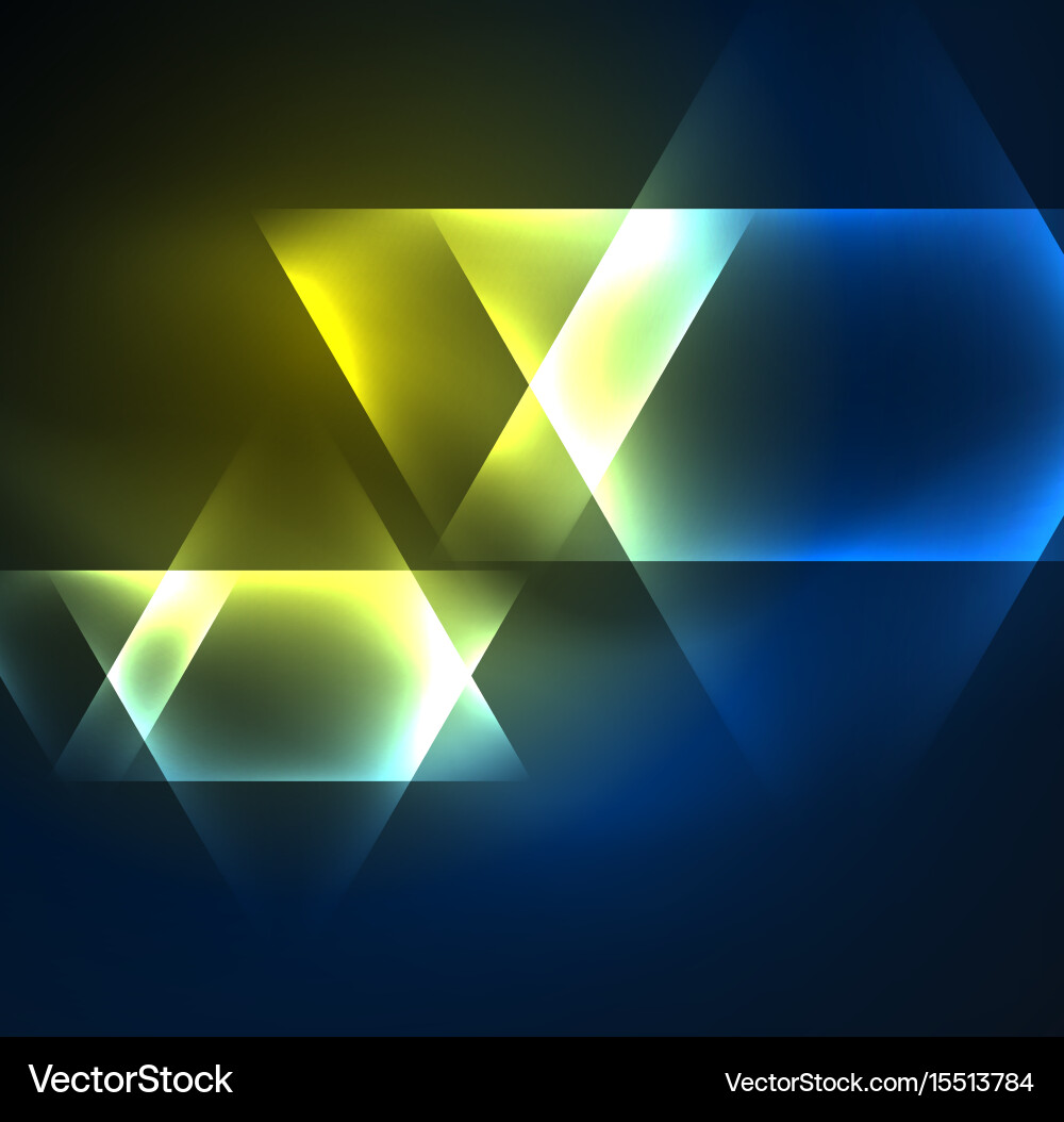 Glowing geometric shapes Royalty Free Vector Image