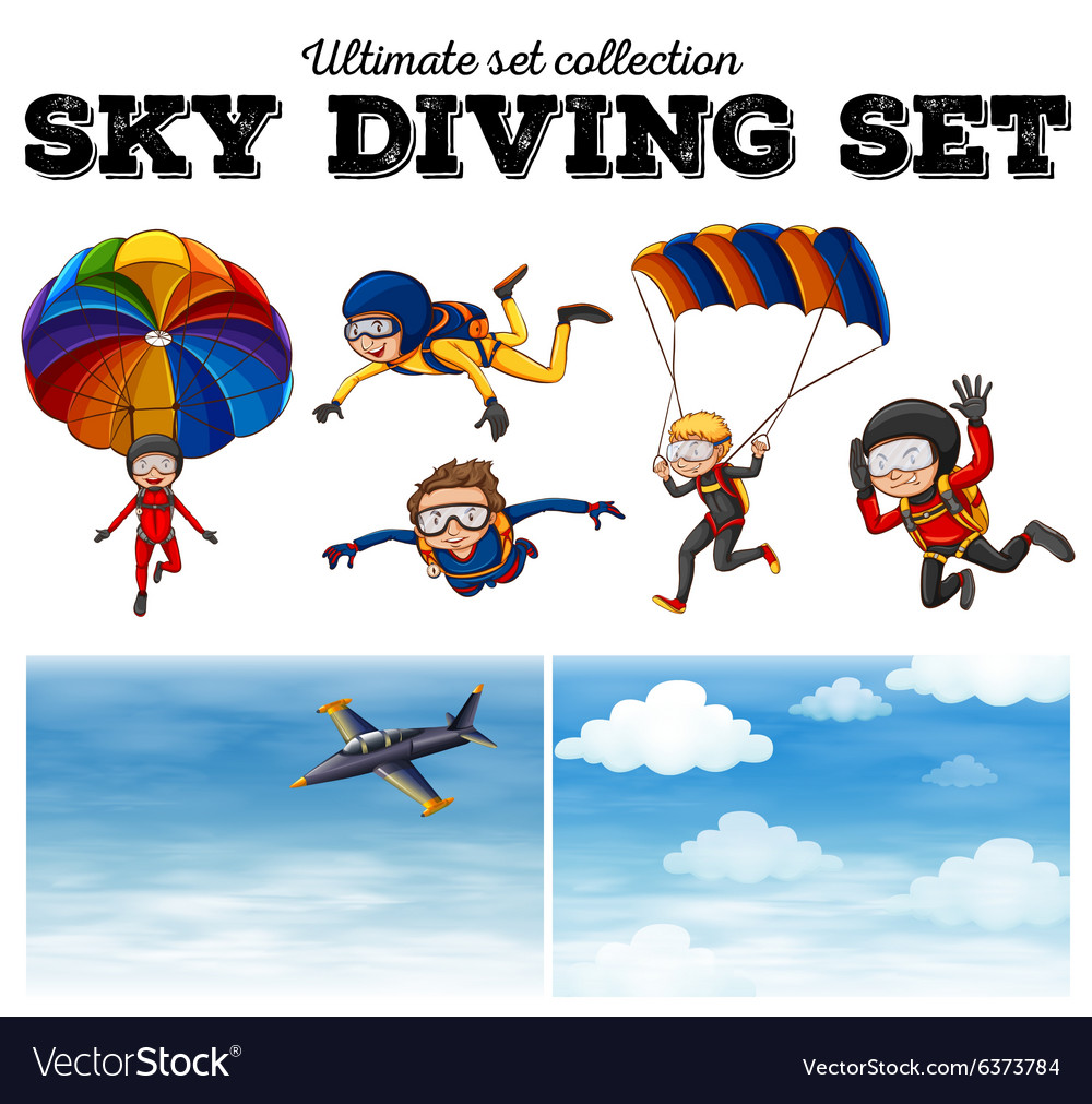 People doing sky diving