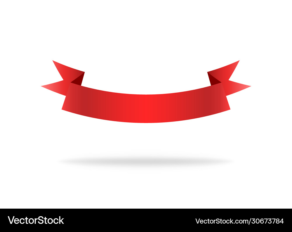 Red ribbon premium stripe for decoration isolated Vector Image