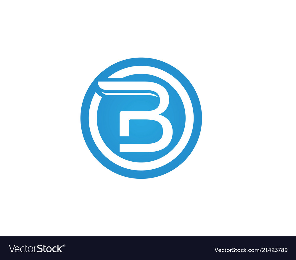 B letter icon design Royalty Free Vector Image