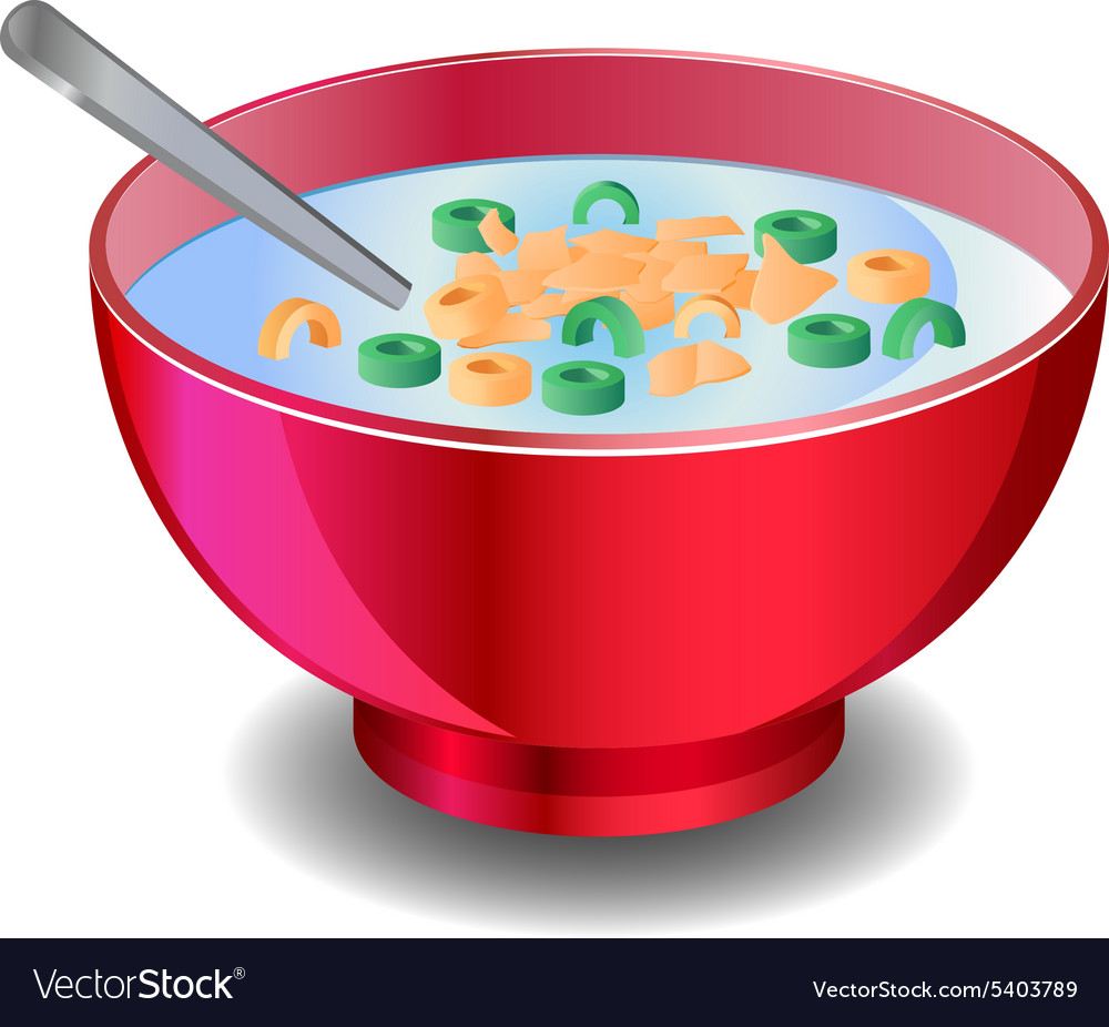 Bowl cereal Royalty Free Vector Image - VectorStock