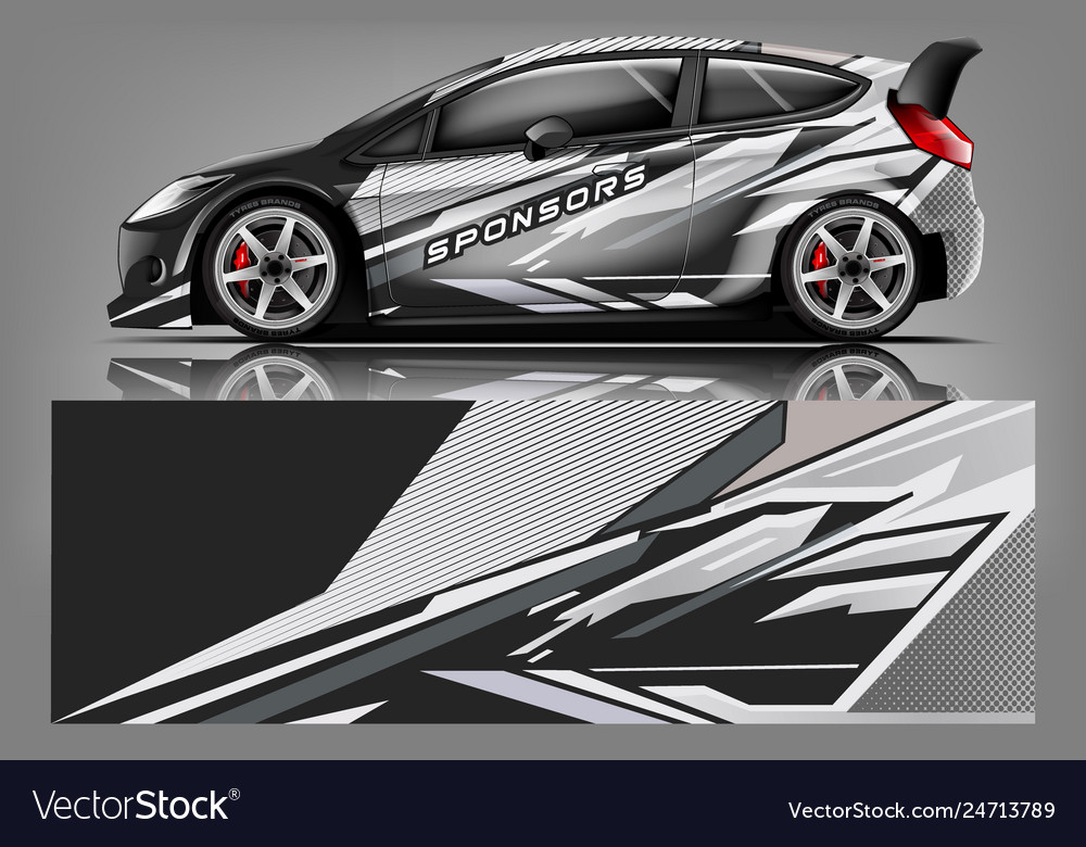 Car Decal Wrap Design Royalty Free Vector Image