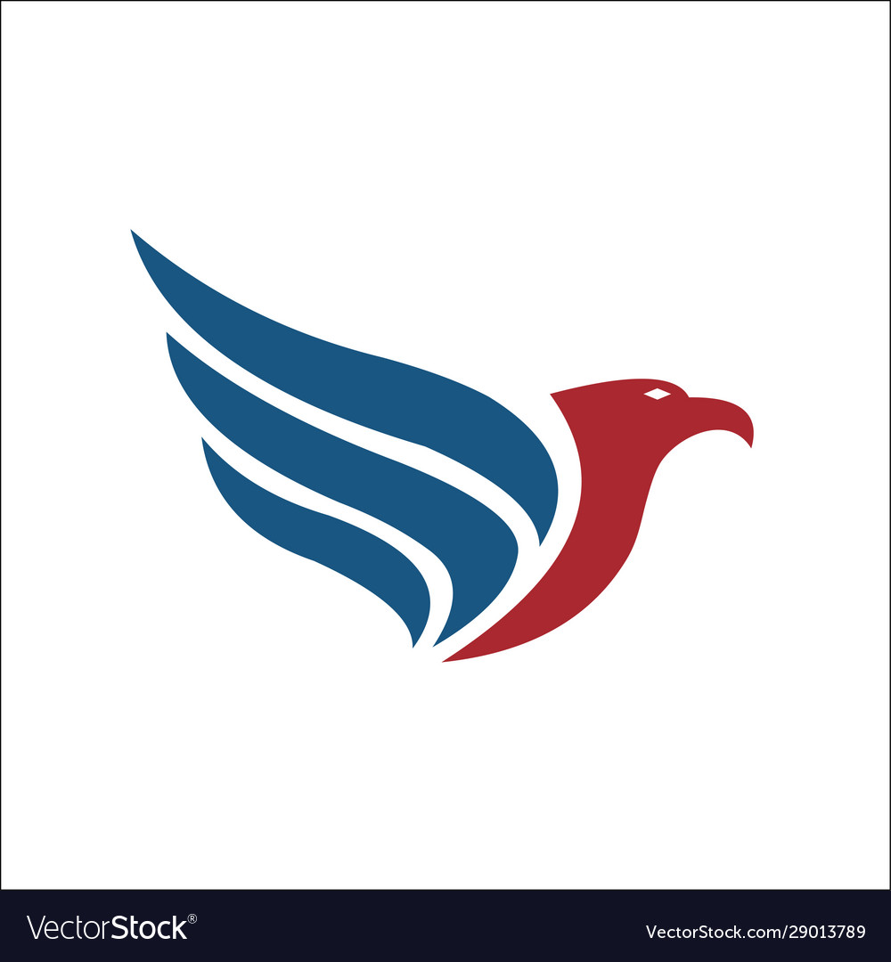 Falcon eagle bird logo template icon Royalty Free Vector