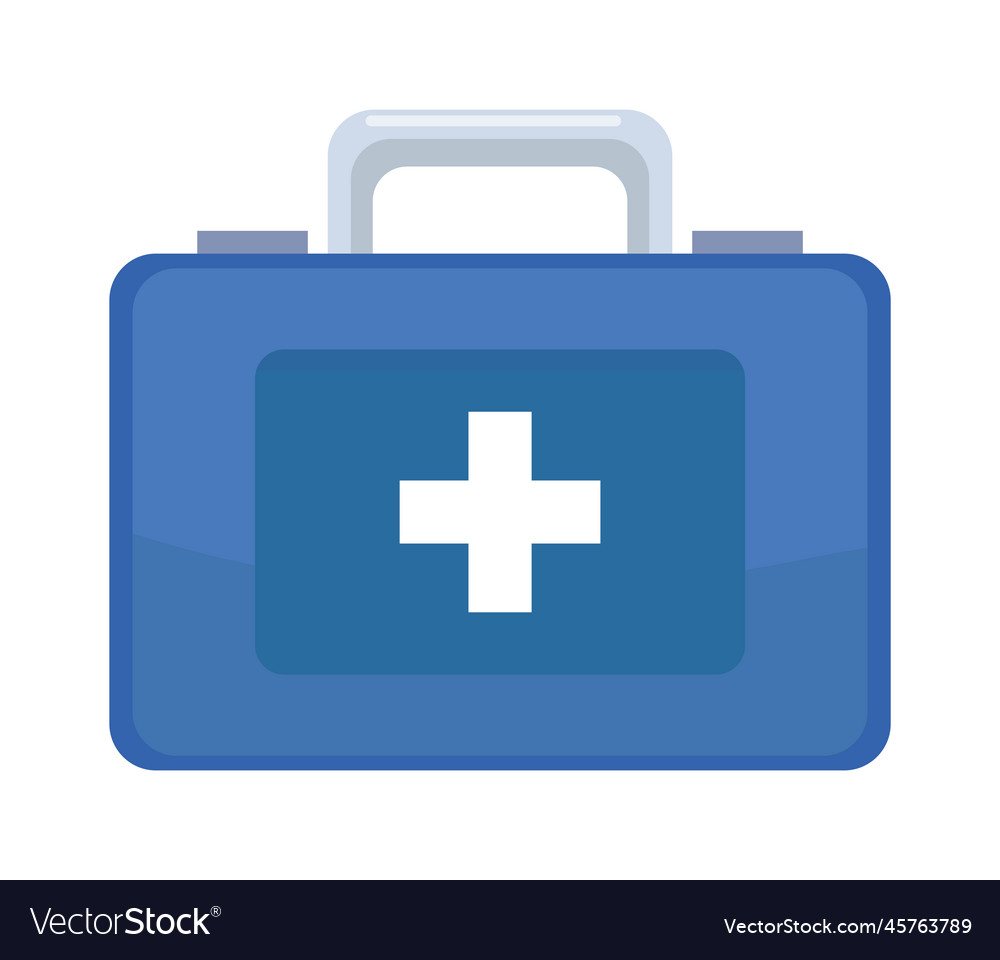 Medical kit with cross Royalty Free Vector Image