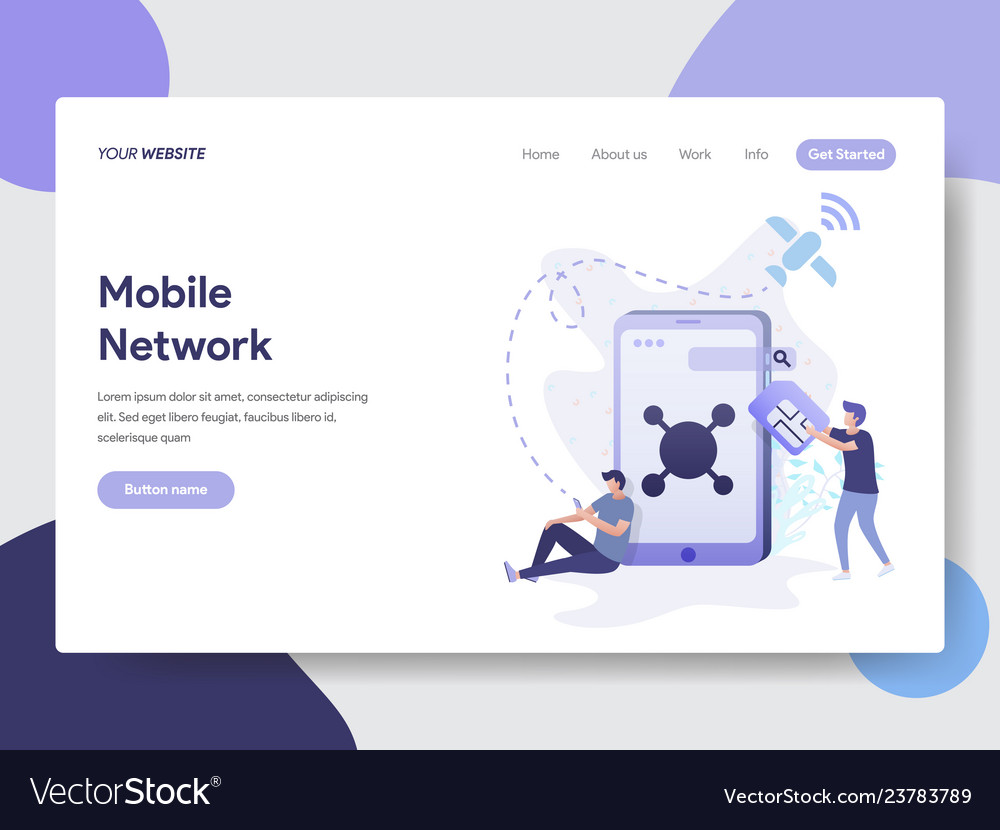 Mobile network concept Royalty Free Vector Image